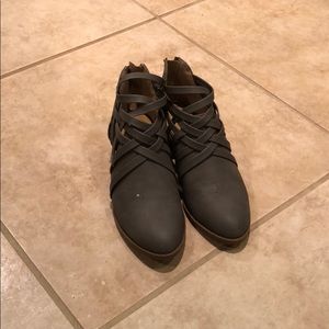 NWOT grey booties from Charlotte Russe.